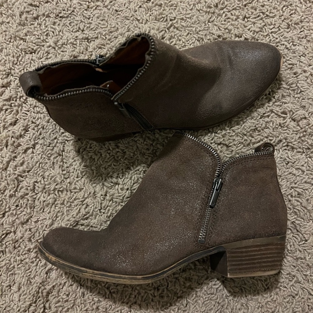 Lucky Brand Brown Ankle Booties